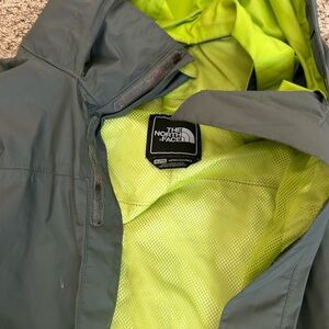 The North Face Gray and Neon Green Jacket
